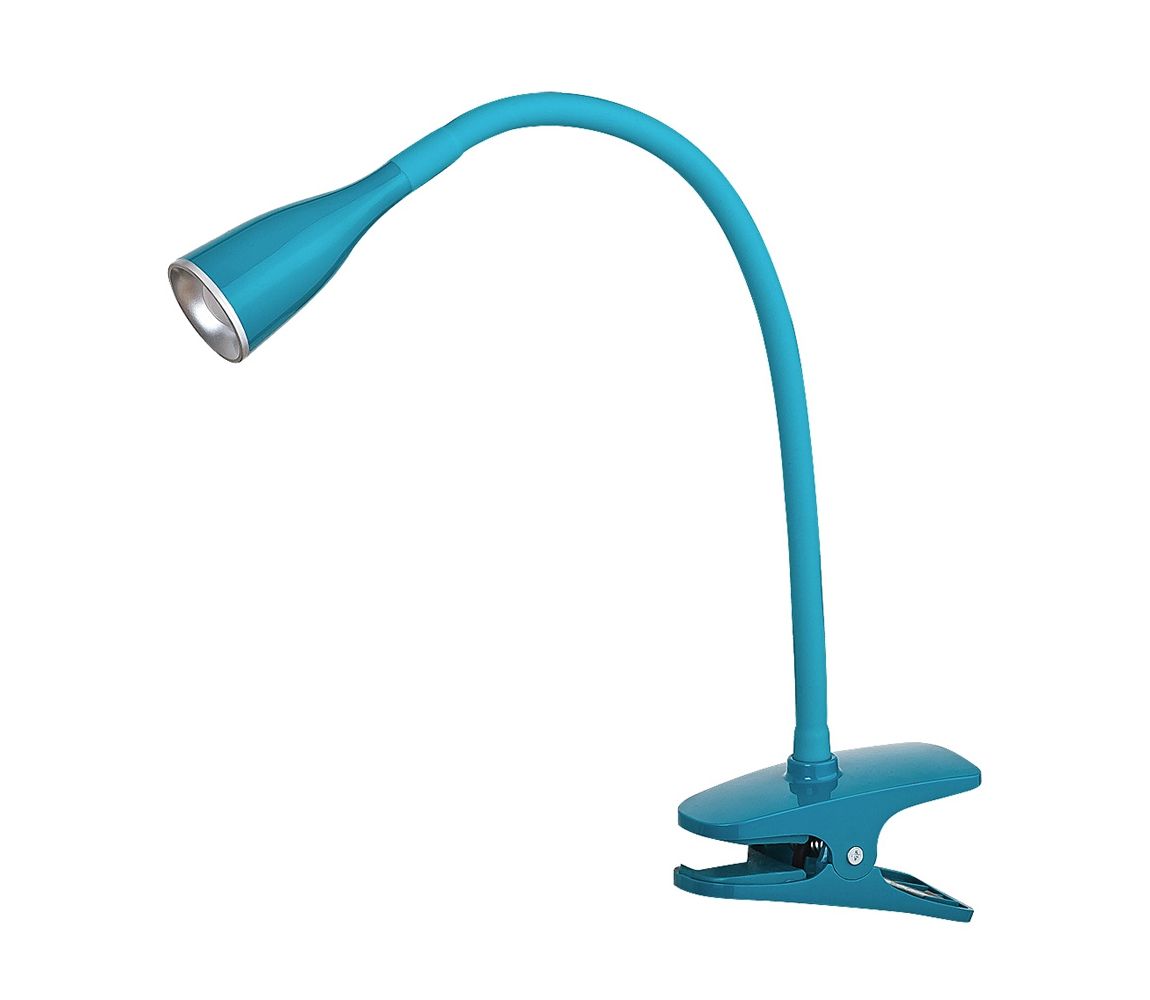 Rabalux Rabalux 4195 - LED Stolní lampa s klipem JEFF 1xLED/4,5W/230V modrá  -  Svět-svítidel.cz