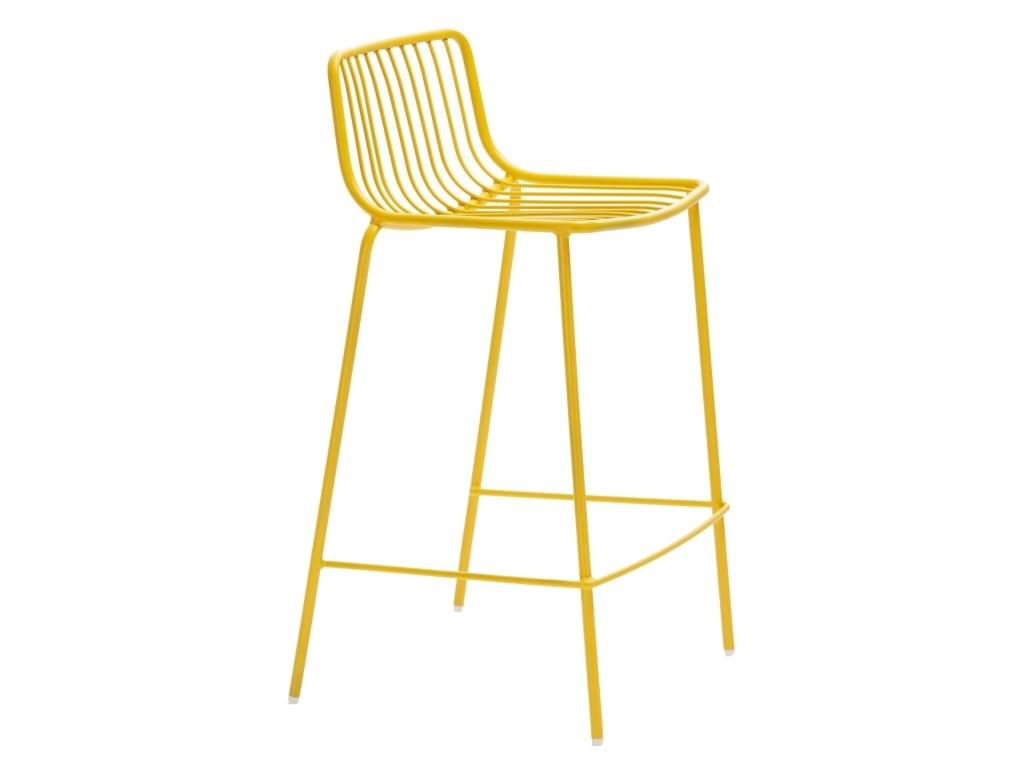 Pedrali Žlutá kovová barová židle Nolita 3657 65 cm - Designovynabytek.cz