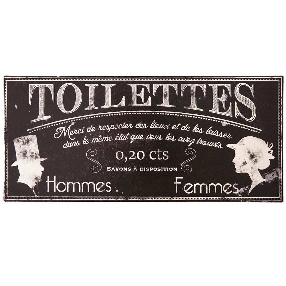 Kovová cedule 36x16 cm Toilettes – Antic Line - Bonami.cz