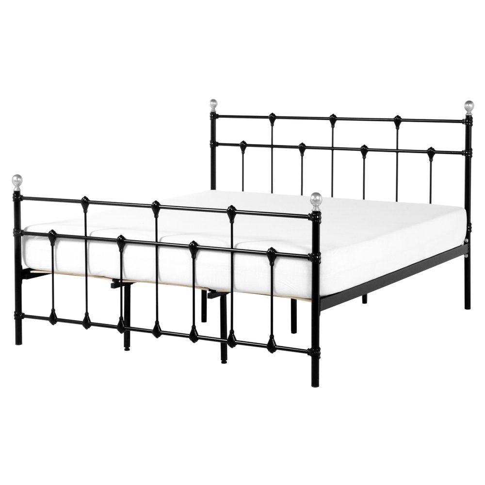 Černá kovová postel 160x200 cm LYNX - Beliani.cz