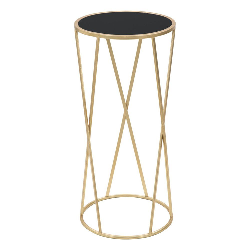 Odkládací stolek v černo-zlaté barvě Mauro Ferretti Glam Simple, výška 75 cm - Bonami.cz