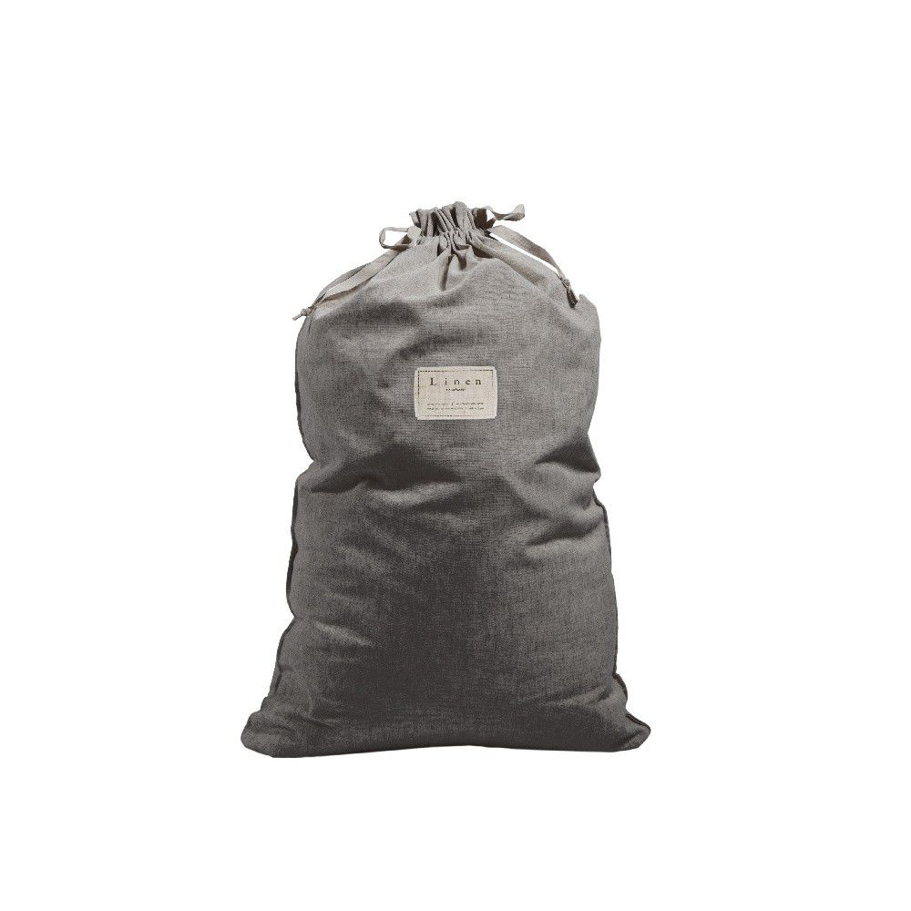 Látkový vak na prádlo s příměsí lnu Really Nice Things Bag Cool Grey, výška 75 cm - Bonami.cz
