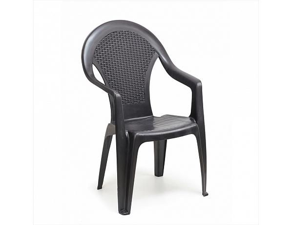 Plastová zahradní židle Giglio antracit - FORLIVING
