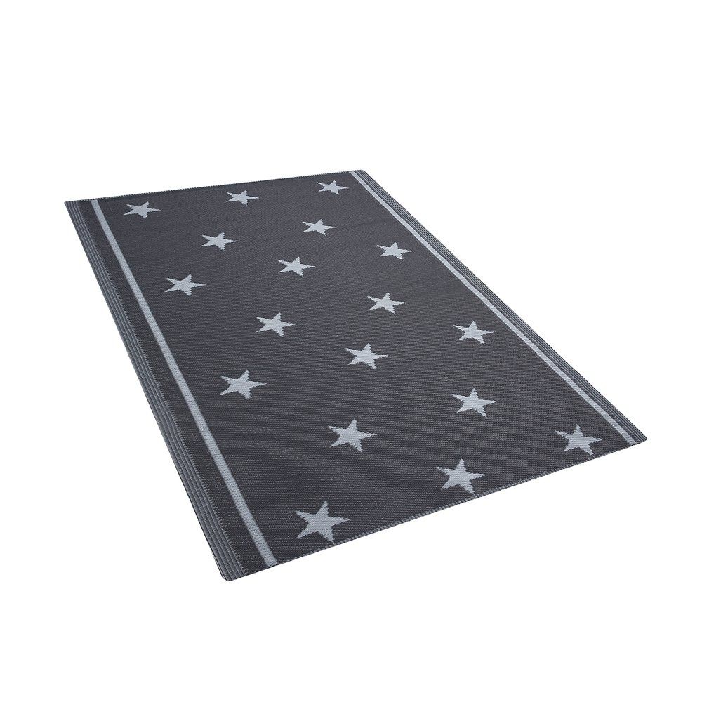 Venkovní oboustranný koberec tmavě šedý 120x180 cm LATUR - Beliani.cz