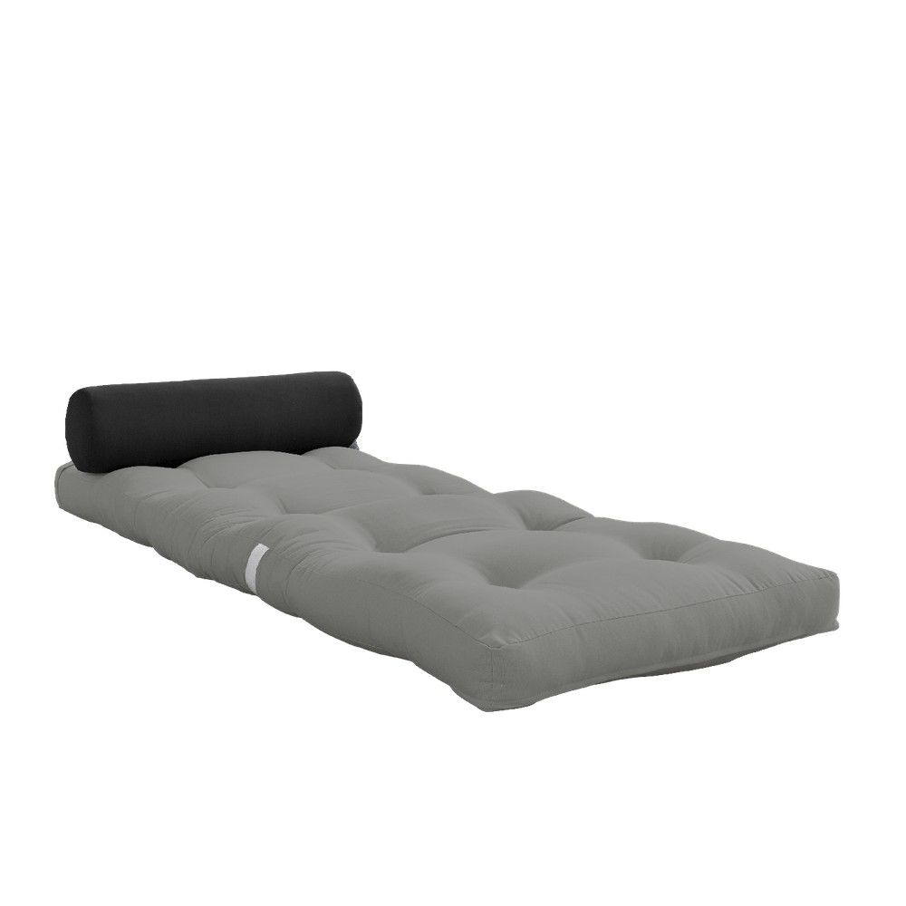 Šedá futonová matrace 70x200 cm Wrap Grey/Dark Grey – Karup Design - Bonami.cz