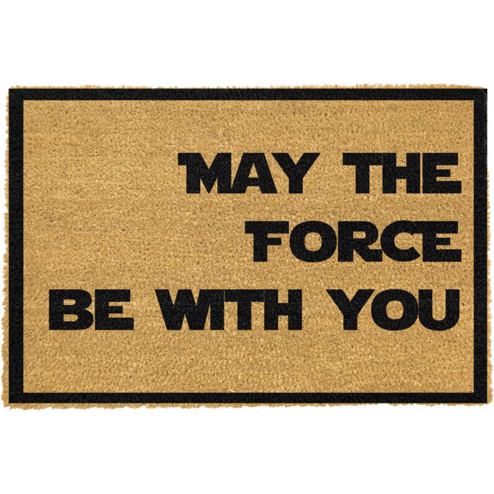 Rohožka z přírodního kokosového vlákna Artsy Doormats May The Force Be With You, 40 x 60 cm - Bonami.cz