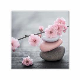 Obraz Styler Glasspik Spa & Zen Pink Stone, 30 x 30 cm Bonami.cz