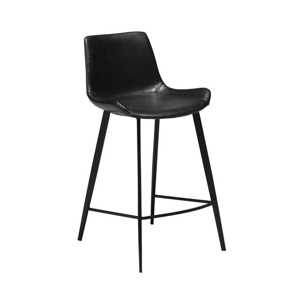 Černá barová židle z imitace kůže DAN–FORM Denmark Hype, výška 91 cm - Bonami.cz