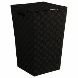 5five Simply Smart Koš na prádlo v černé barvě s víkem, 33 x 53 cm