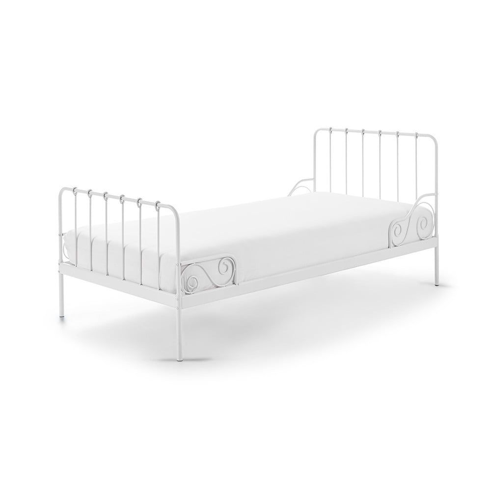 Bílá kovová dětská postel Vipack Alice, 90 x 200 cm - Bonami.cz