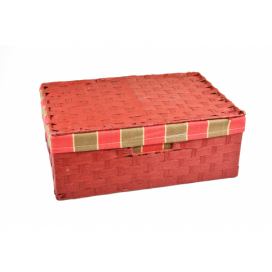Vingo Úložný box s víkem červený Rozměry (cm): 40x27, v. 15