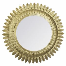 Atmosphera Zrcadlo na zeď ve zlatém rámu v glamour stylu, průměr 70 cm