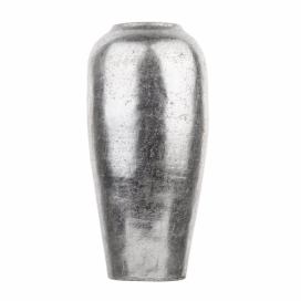 Pálená hlína Dekorativní váza 48 Stříbrná LORCA