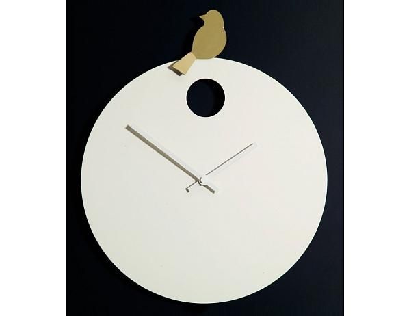 Designové nástěnné hodiny Diamantini&Domeniconi 394 gold Bird 40cm - FORLIVING
