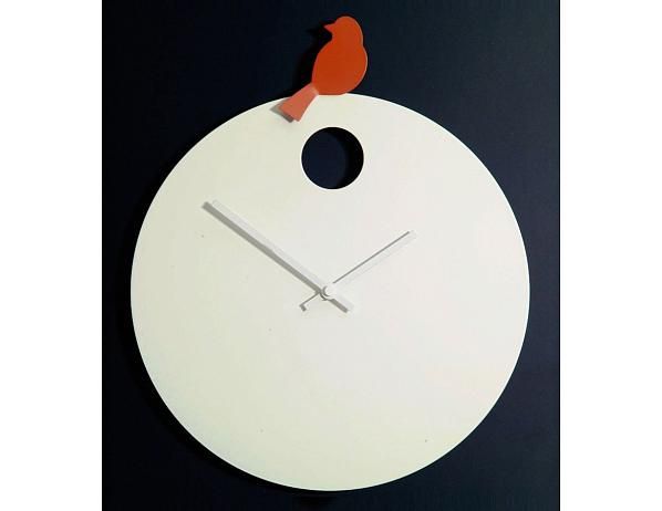 Designové nástěnné hodiny Diamantini&Domeniconi 394 orange Bird 40cm - FORLIVING