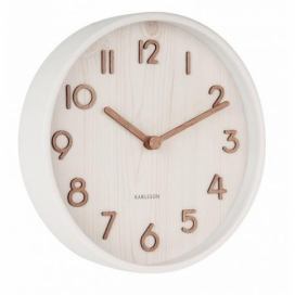 Karlsson 5808WH Designové nástěnné hodiny pr. 22 cm