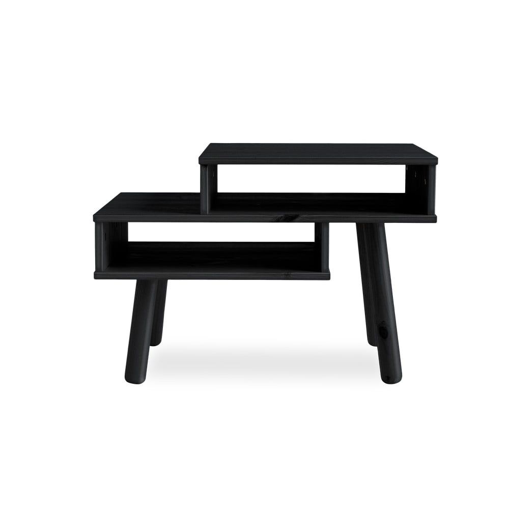 Konferenční stolek z borovicového dřeva v černé barvě Karup Design Haku - Bonami.cz