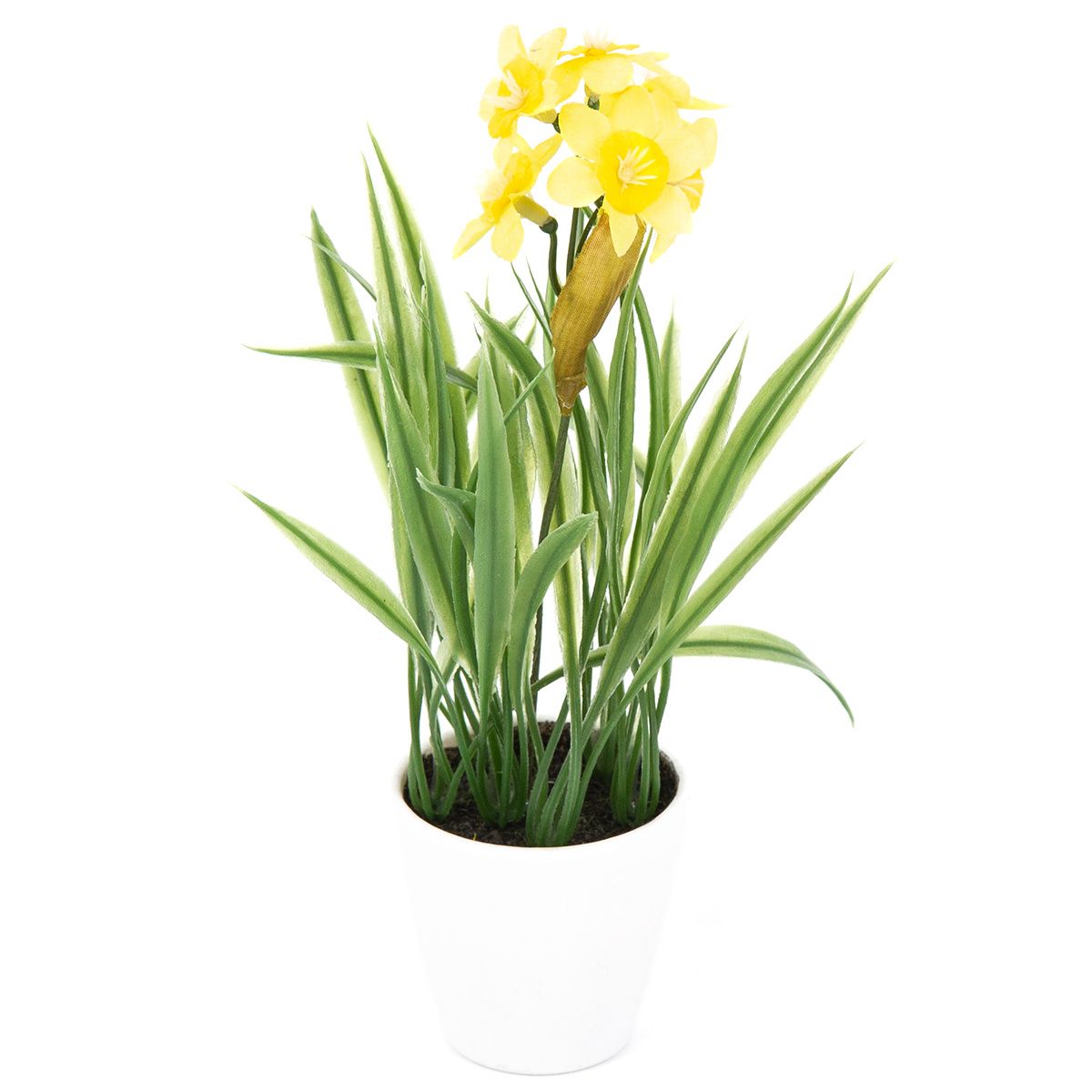 Umělá květina Narcis v květináči žlutá, 22 cm - 4home.cz