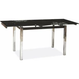 Jídelní stůl GODY 110(170)x74  černá/chróm Mdum