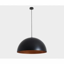 Nordic Design Černo měděné závěsné světlo Darly 70 cm