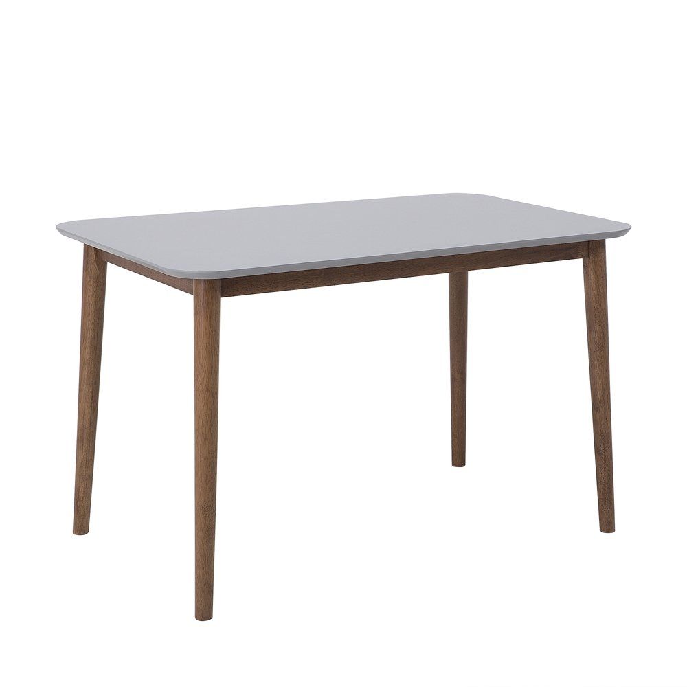 Dřevěný jídelní stůl šedý 118 x 77 cm MODESTO - Beliani.cz