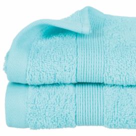 Atmosphera Bavlněný ručník na ruce v odstínu aqua, exkluzivní koupelnový ručník z přírodní bavlny