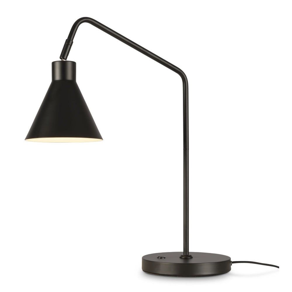 Černá stolní lampa s kovovým stínidlem (výška 55 cm) Lyon – it\'s about RoMi - Bonami.cz