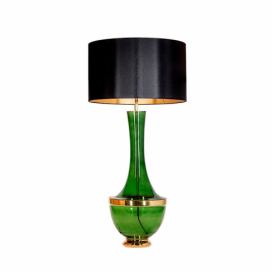 Zelená stolní lampa ze skla TROYA Green