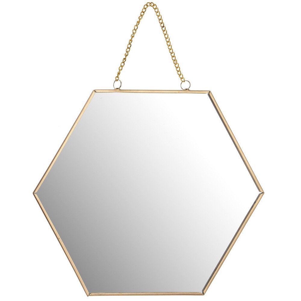 Home Styling Collection Zrcadlová stěna šestiúhelník, šířka 20 cm, zlatá - EMAKO.CZ s.r.o.