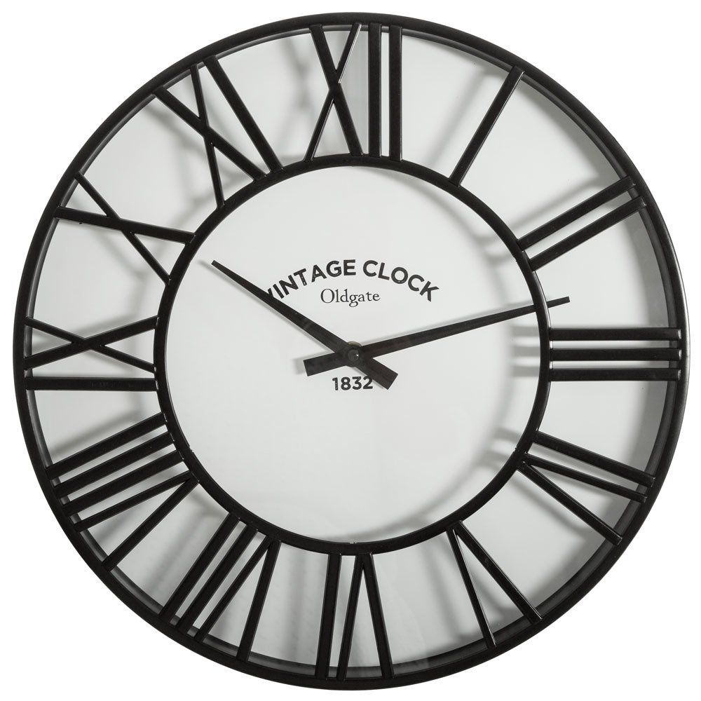 Atmosphera Nástěnné hodiny v moderním stylu, 35 x 4,6 cm, černé - EMAKO.CZ s.r.o.