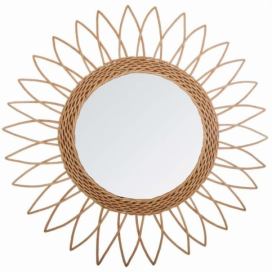 Zrcadlo v kulatém rámu zavěšné z přírodního ratanu ve tvaru značky Sun Atmosphera EMAKO.CZ s.r.o.