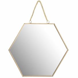 Home Styling Collection Zrcadlová stěna šestiúhelník, šířka 20 cm, zlatá