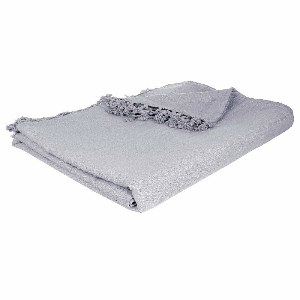 Atmosphera Přehoz na postel 100% bavlna v šedé barvě 230x250 cm - EMAKO.CZ s.r.o.