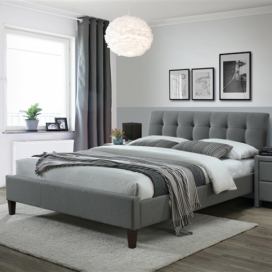 HALMAR Čalouněná postel Sara II 160x200 cm šedá