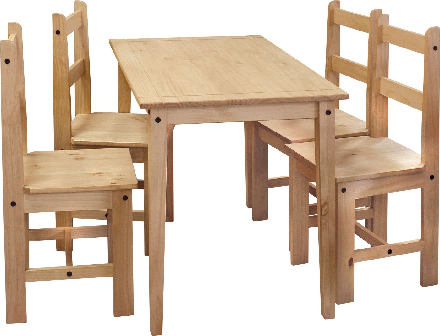 Stůl + 4 židle CORONA 2 vosk 161611 Mdum - M DUM.cz