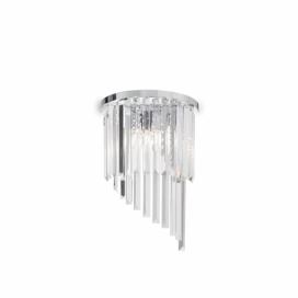 Ideal Lux 168913 nástěnné svítidlo Carlton 3x40W|E14 - chrom, čirá