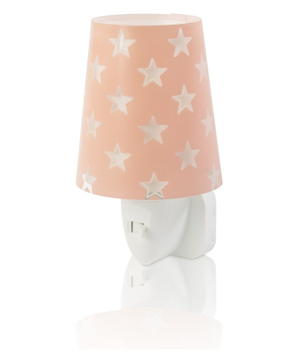 Dalber 81215S LED dětská noční orientační lampička Stars Pink 1x0,3W  - do zásuvky, vypínač na těle, růžová - Svítidla FEIM