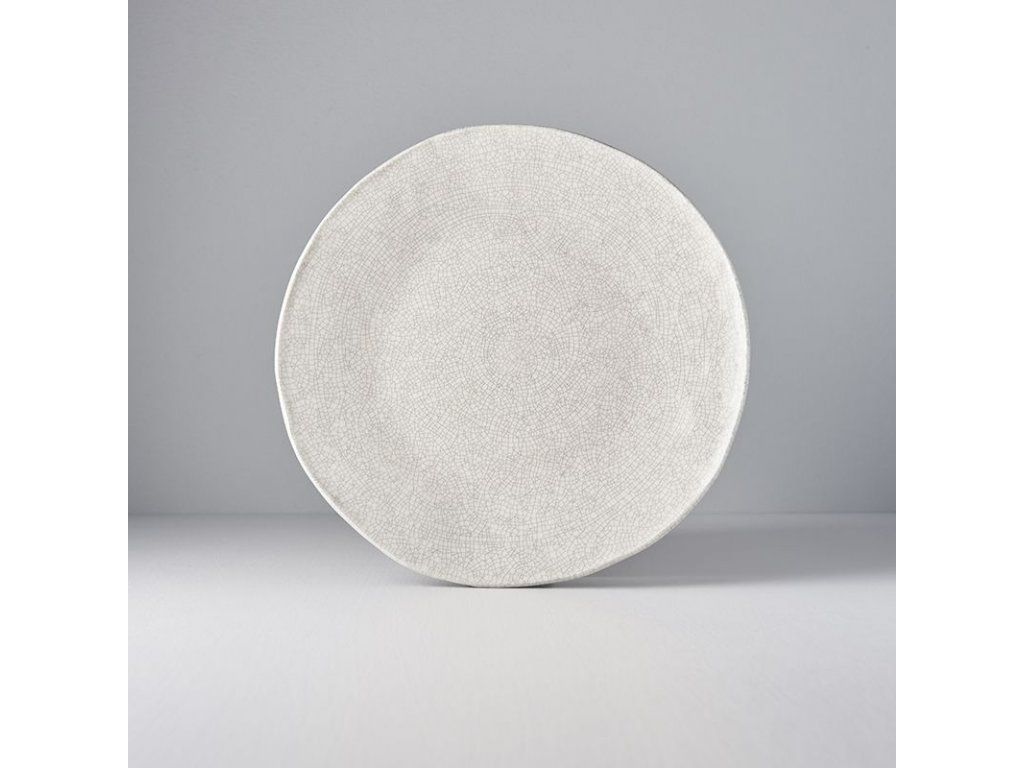 MADE IN JAPAN Mělký talíř s nepravidelným okrajem Grey Crazed 27 cm - alza.cz