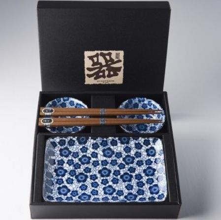 Made in Japan Sushi set Blue Plum Design 6 ks - alza.cz