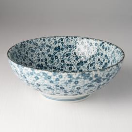 Modro-bílá keramická miska MIJ Daisy, ø 21,5 cm