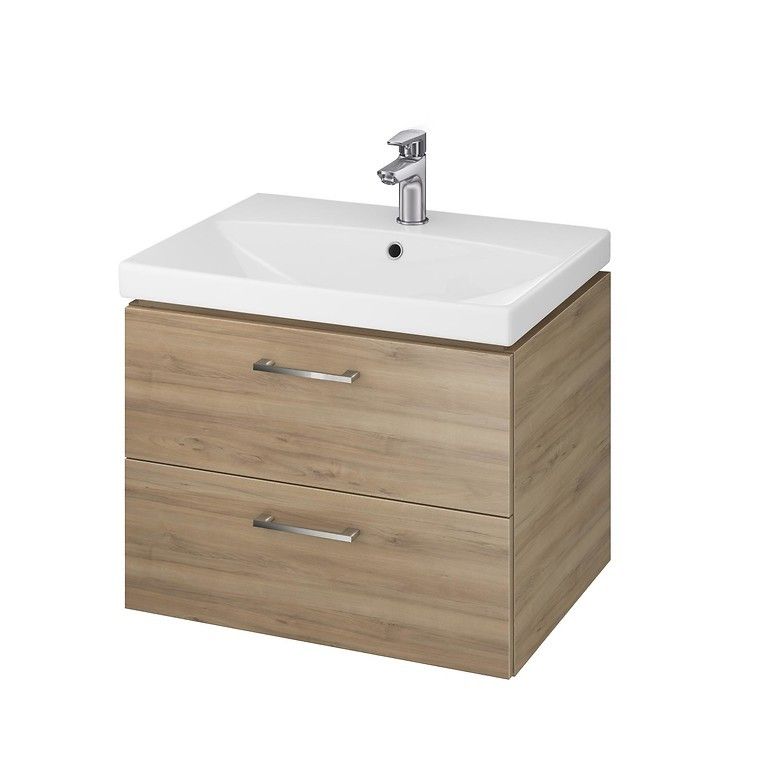 Koupelnová skříňka s umyvadlem Cersanit Lara 60x50,5x44,7 cm ořech S801-143-DSM - Hezká koupelna s.r.o.