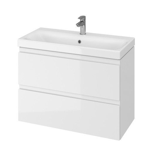 Koupelnová skříňka s umyvadlem Cersanit Dormo 80x37,5x62 cm bílá lesk SIKONCMO002BL - Siko - koupelny - kuchyně