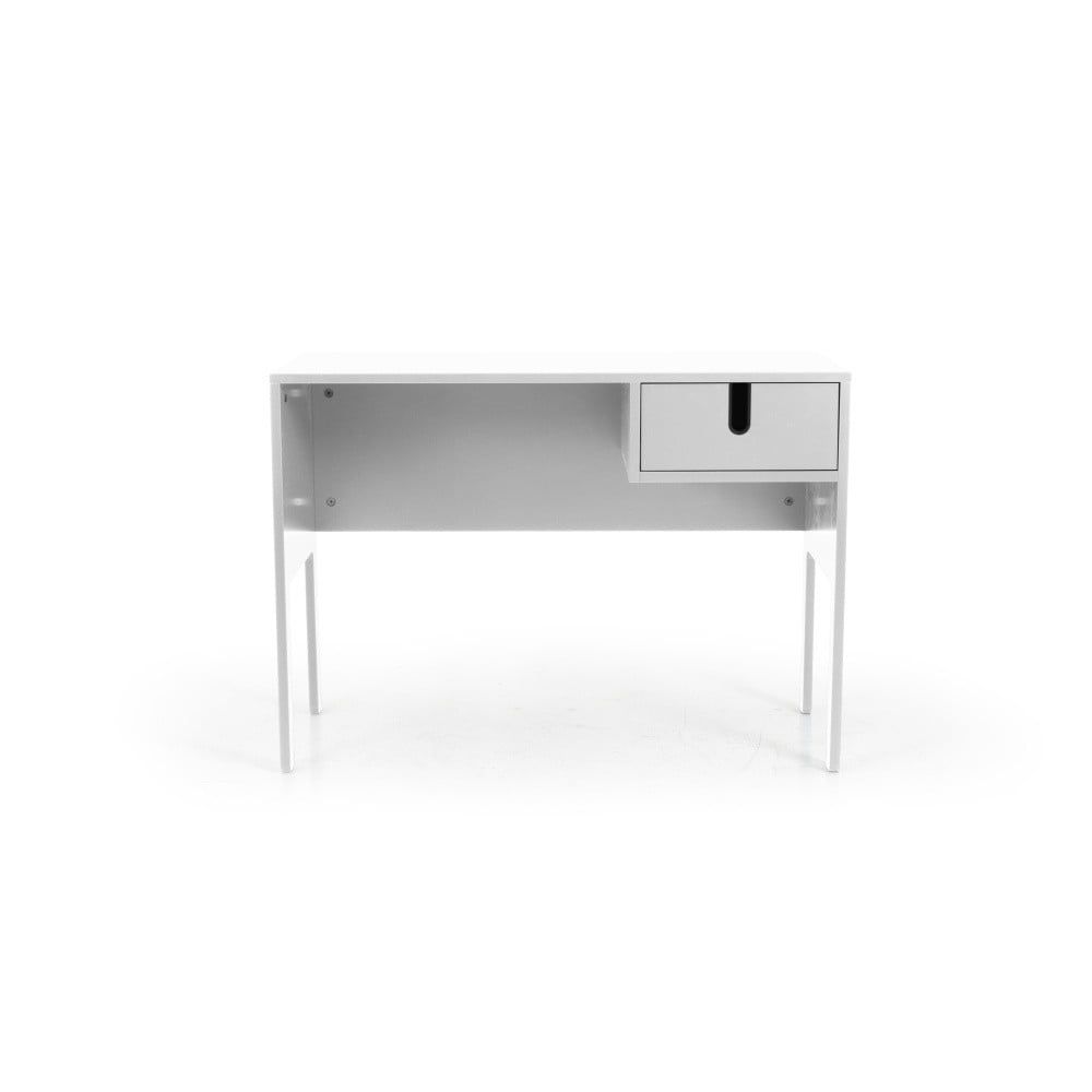 Matně bílý lakovaný pracovní stůl Tenzo Uno 105 x 50 cm - Bonami.cz