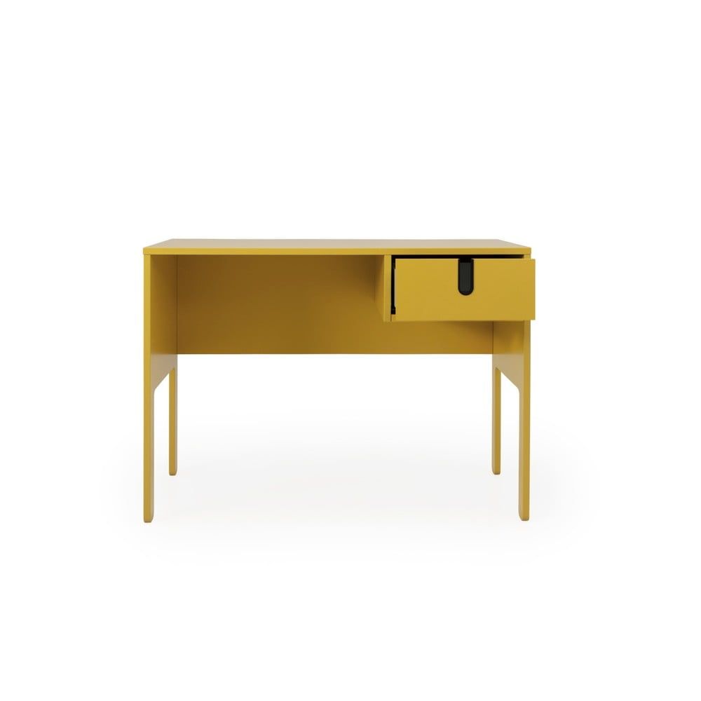 Matně hořčicově žlutý lakovaný pracovní stůl Tenzo Uno 105 x 50 cm - Bonami.cz