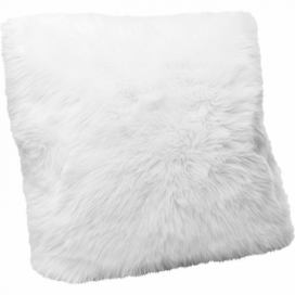 KARE: Polštářek Fur White 60×60 cm