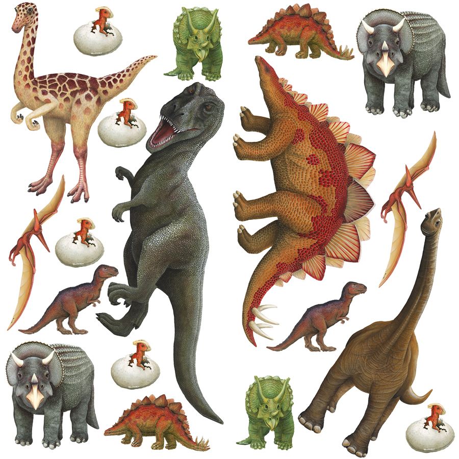 Obrázky Dinosauři. Samolepky na zeď. - Dětské dekorace Lunami