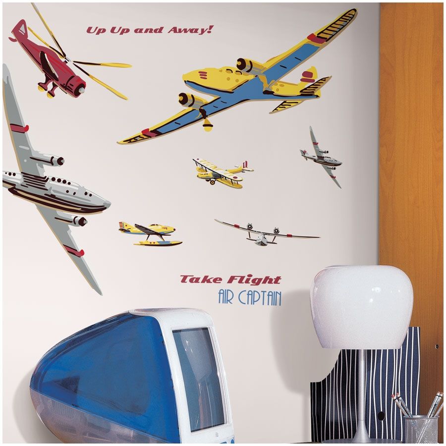 Samolepící dekorace - samolepky  Letadla - Dětské dekorace Lunami