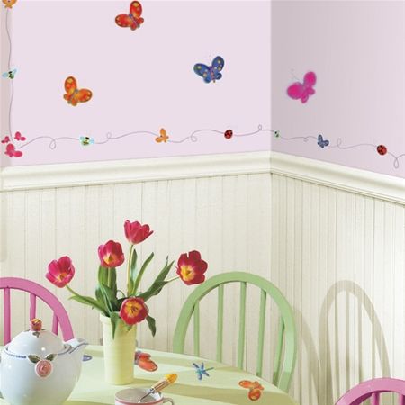 Samolepící dekorativní obrázky - aplikace Motýli - Dětské dekorace Lunami