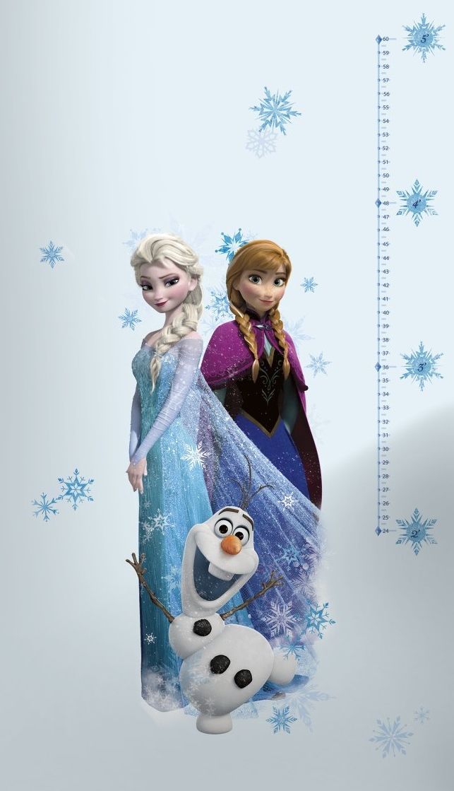 Samolepící metr Ledové království. Frozen Anna, Elsa a Olaf - Dětské dekorace Lunami