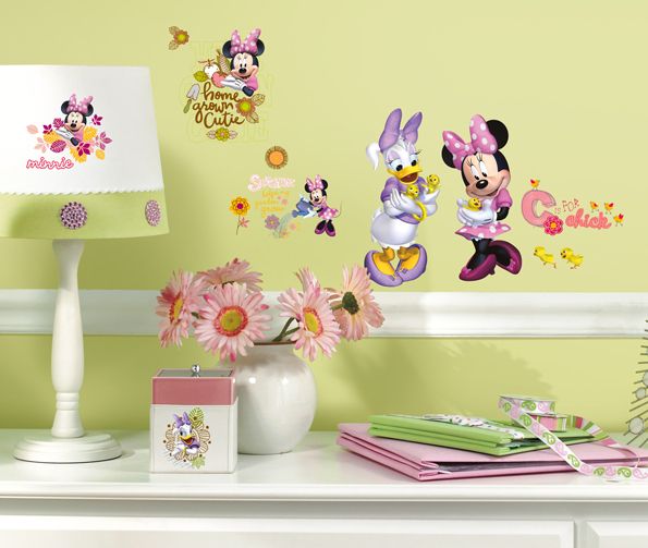 Samolepky a obrázky Disney. Nálepky na zeď Minnie a Daisy. - Dětské dekorace Lunami